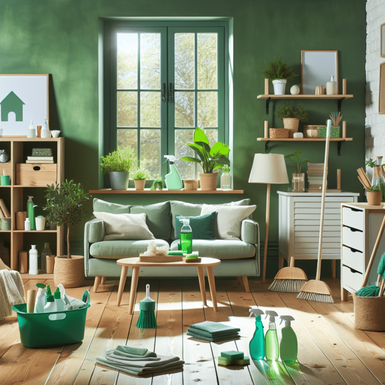 Green Living Room Cleaning Ideas