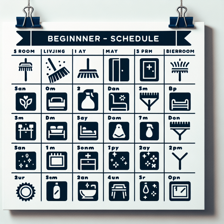 Beginner-Friendly Room Cleaning Schedule
