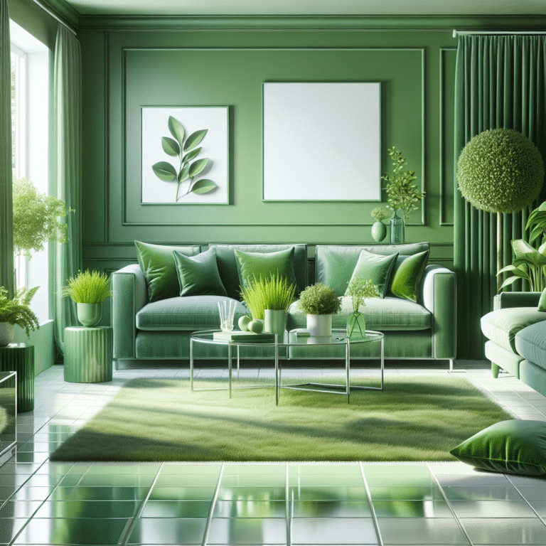 Green Living Room Cleaning Ideas