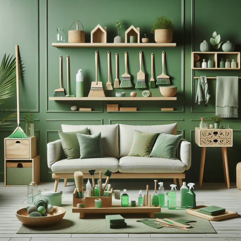 Green Living Room Cleaning Ideas